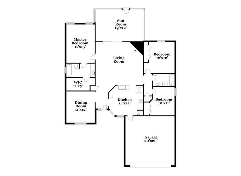 2,060/Mo, 2081 Frogmore Dr Middleburg, FL 32068 Floor Plan View
