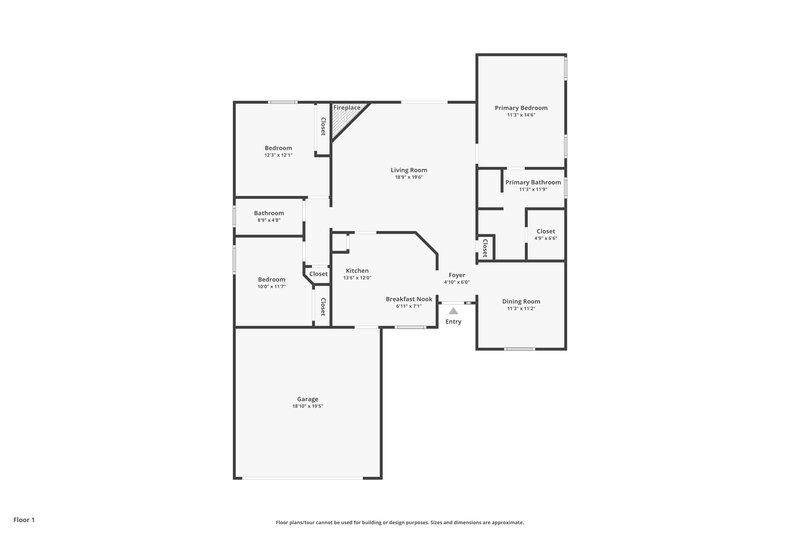 1,940/Mo, 8063 Macdougall Dr E Jacksonville, FL 32244 Floor Plan View