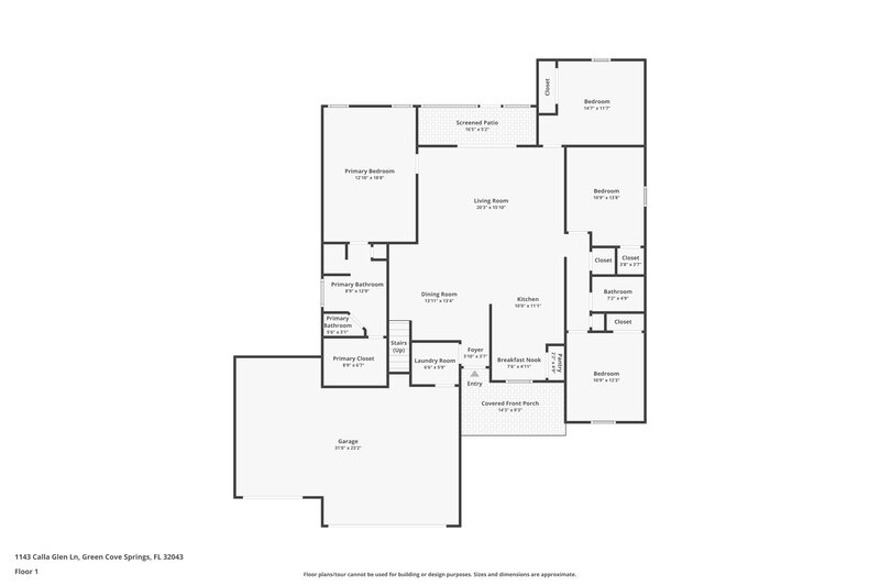 2,270/Mo, 1143 Calla Glen Ln Green Cove Springs, FL 32043 Floor Plan View