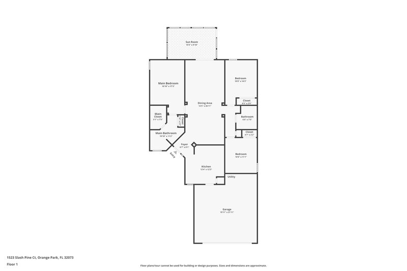 2,430/Mo, 1523 Slash Pine Ct Orange Park, FL 32073 Floor Plan View