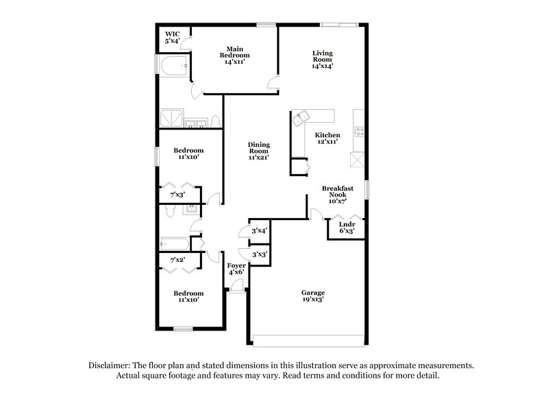 2,090/Mo, 174 N Aberdeenshire Dr Saint Johns, FL 32259 Floor Plan View