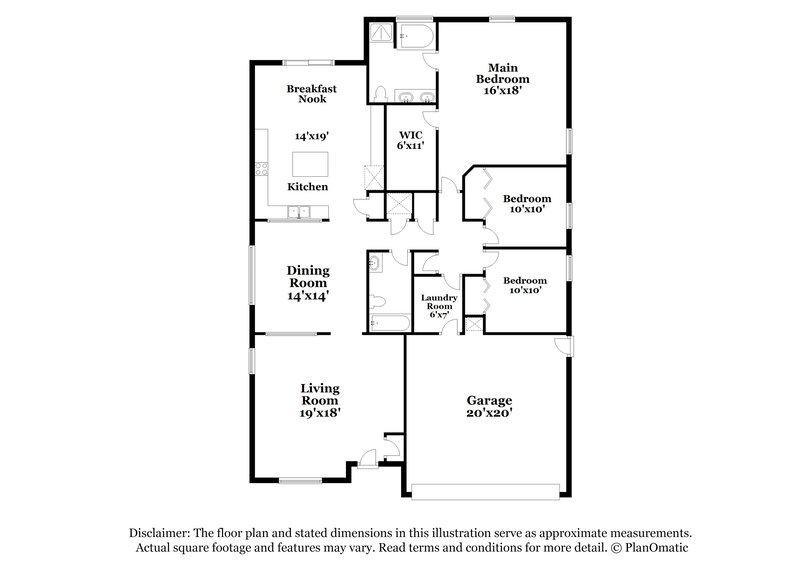 2,095/Mo, 1429 Dunns Lake Dr Jacksonville, FL 32218 Floor Plan View
