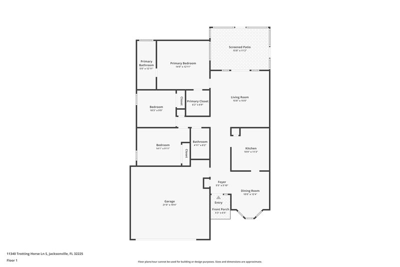 1,945/Mo, 11340 Trotting Horse Ln S Jacksonville, FL 32225 Floor Plan View