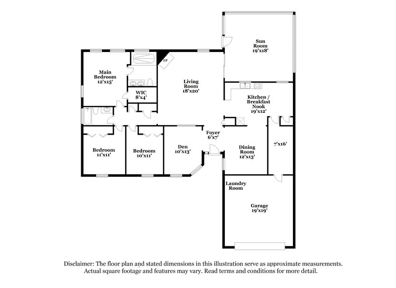 1,980/Mo, 11690 Cherry Bark Dr Jacksonville, FL 32218 Floor Plan View