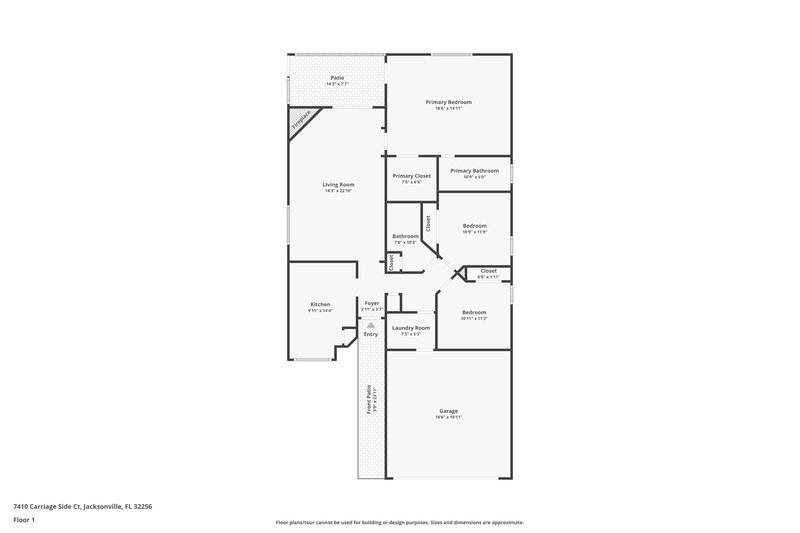2,080/Mo, 7410 Carriage Side Ct Jacksonville, FL 32256 Floorplan View