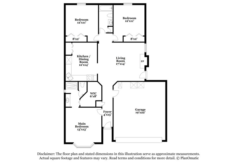 1,890/Mo, 5328 Tessa Ter Jacksonville, FL 32244 Floor Plan View