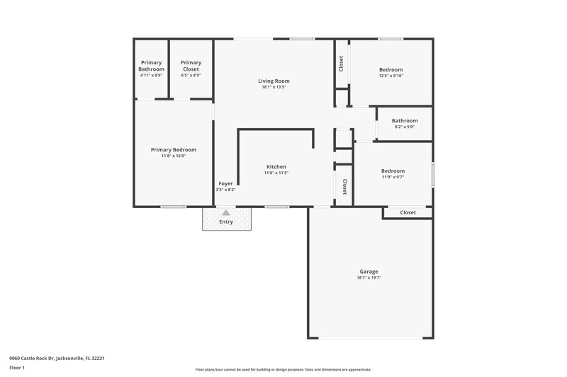 1,690/Mo, 9060 Castle Rock Dr Jacksonville, FL 32221 Floor Plan View