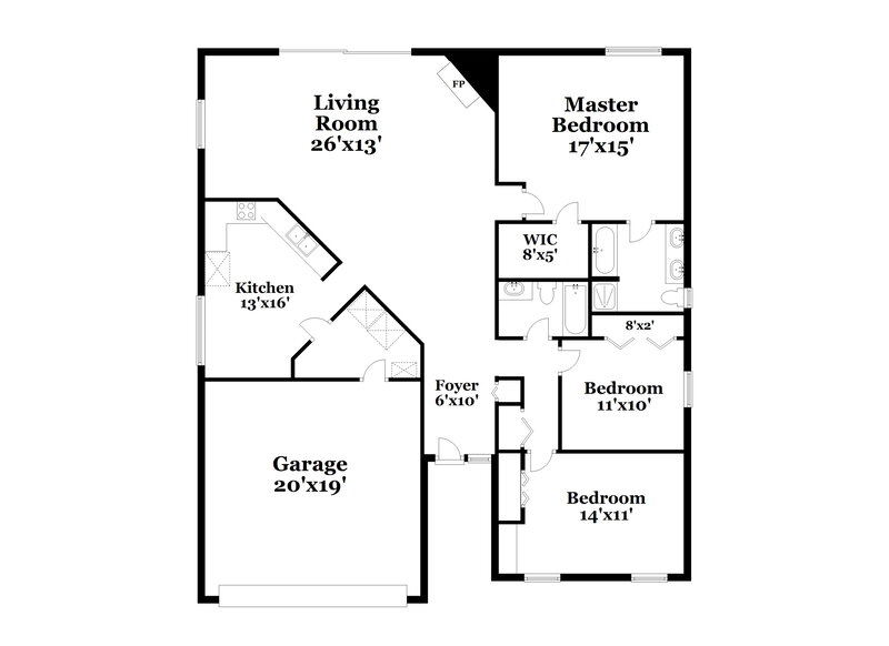 1,790/Mo, 8118 Loch Lomond Ln Jacksonville, FL 32244 Floor Plan View