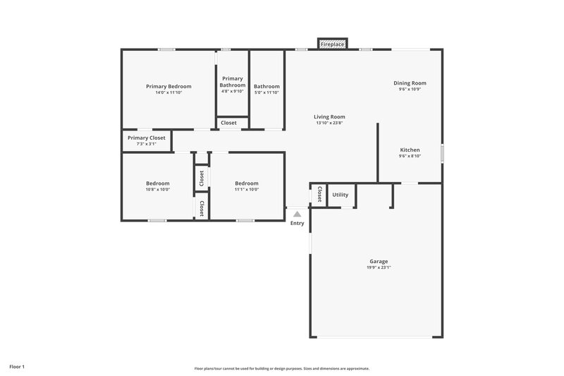1,615/Mo, 7416 Cinnamon Lakes Dr Jacksonville, FL 32244 Floor Plan View