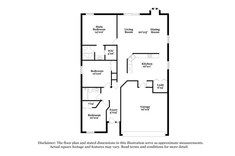 2,225/Mo, 11132 Coldfield Dr Jacksonville, FL 32246 Floor Plan View