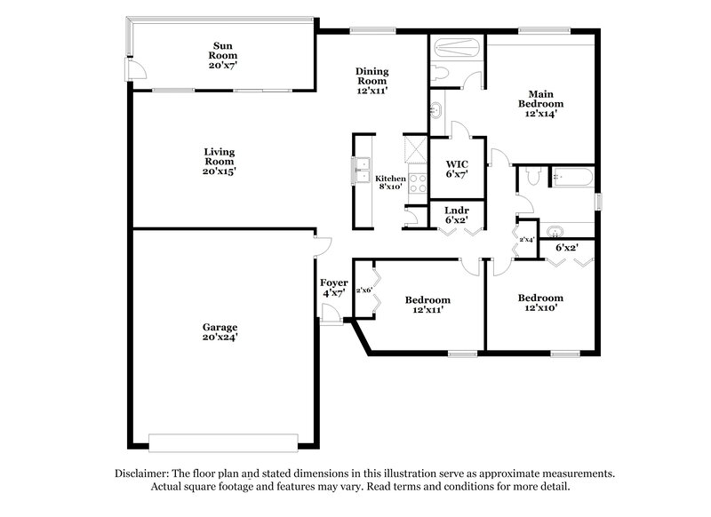 1,890/Mo, 10027 Huntington Forest Blvd E Jacksonville, FL 32257 Floor Plan View