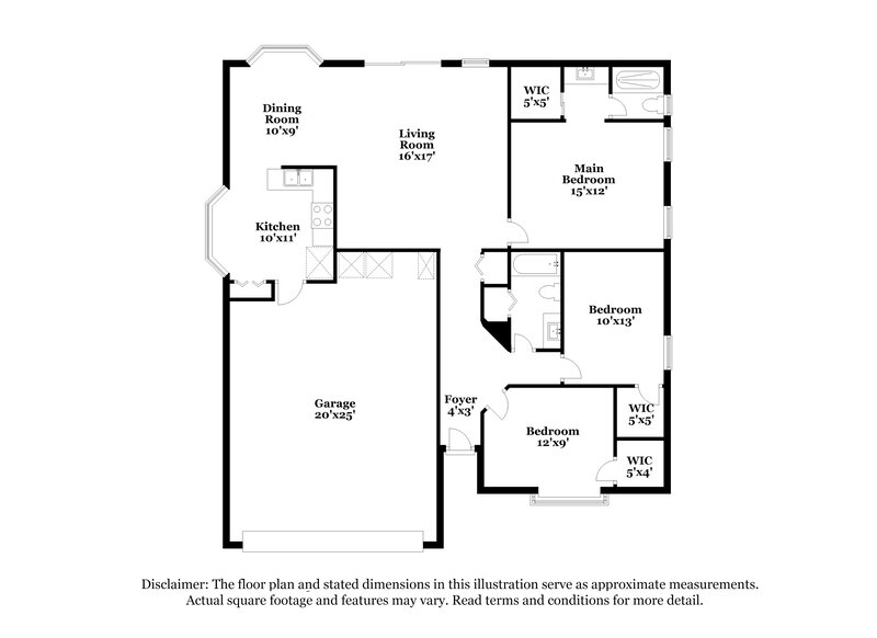 1,910/Mo, 7726 Mistwood Cir W Jacksonville, FL 32244 Floor Plan View
