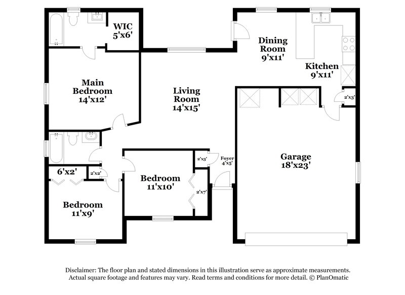 1,710/Mo, 6638 Lana Ln Jacksonville, FL 32244 Floor Plan View