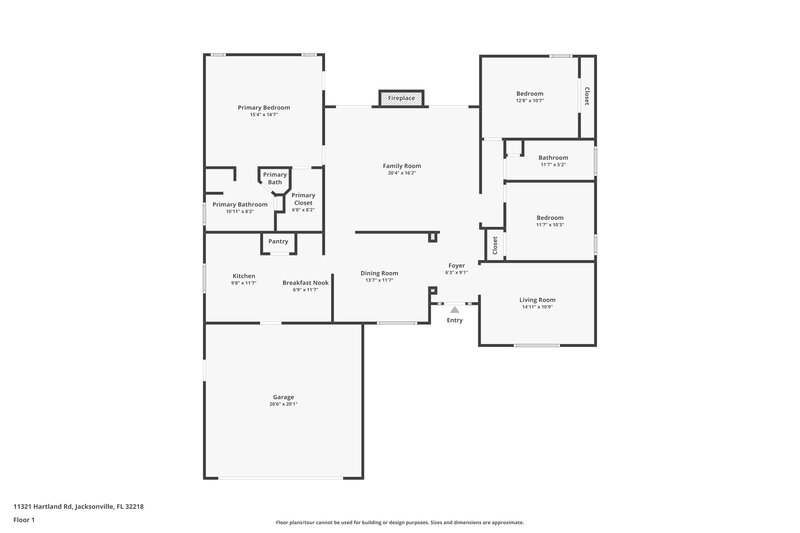 1,830/Mo, 11321 Hartland Rd Jacksonville, FL 32218 Floor Plan View