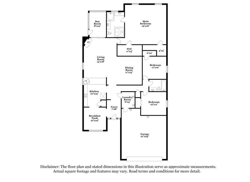 2,085/Mo, 7998 Welbeck Ln Jacksonville, FL 32244 Floor Plan View