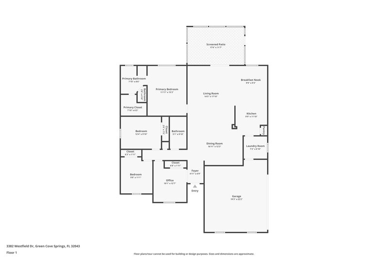 2,440/Mo, 3382 Westfield Dr Green Cove Springs, FL 32043 Floor Plan View