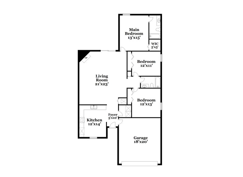 1,675/Mo, 6923 Recreation Trl Jacksonville, FL 32244 Floor Plan View