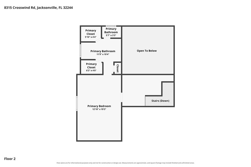 1,970/Mo, 8315 Crosswind Rd Jacksonville, FL 32244 Floor Plan View 2
