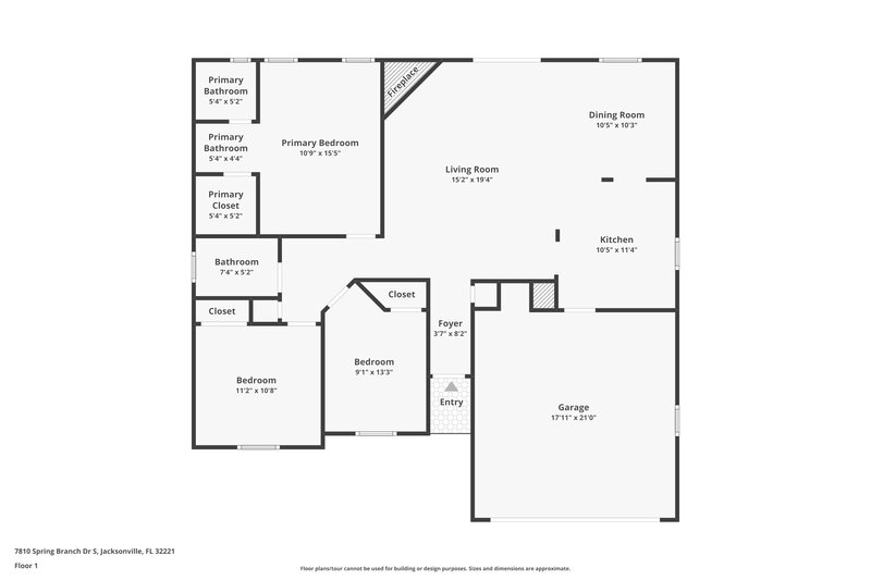 2,640/Mo, 7810 Spring Branch Dr S Jacksonville, FL 32221 Floor Plan View