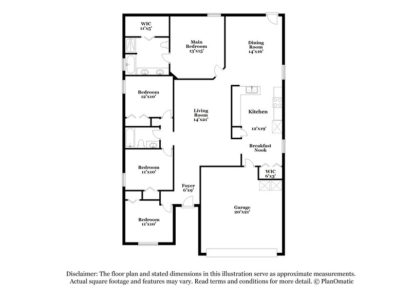2,690/Mo, 8706 Star Leaf Rd N Jacksonville, FL 32210 Floor Plan View