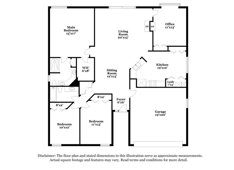 1,980/Mo, 8385 Chason Rd W Jacksonville, FL 32244 Floor Plan View