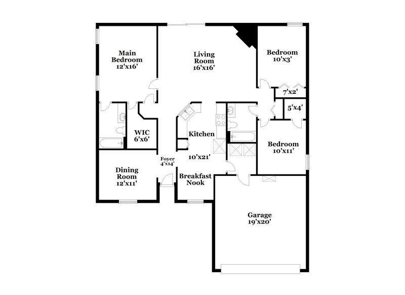 1,815/Mo, 3159 Fox Squirrel Dr Orange Park, FL 32073 Floor Plan View