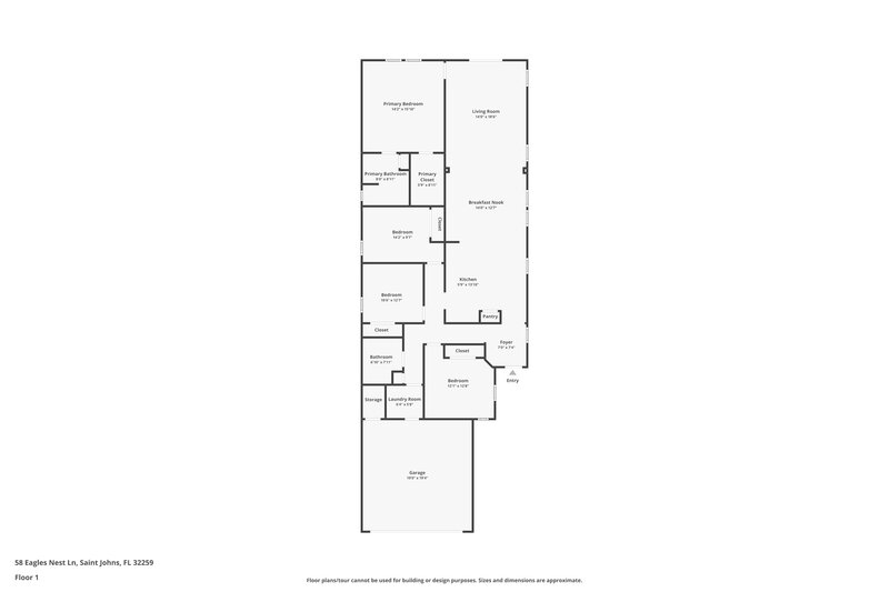 2,185/Mo, 58 Eagles Nest Ln Saint Johns, FL 32259 Floor Plan View