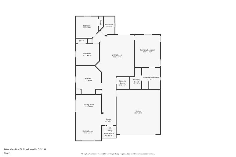 2,155/Mo, 14444 Woodfield Cir N Jacksonville, FL 32258 Floor Plan View
