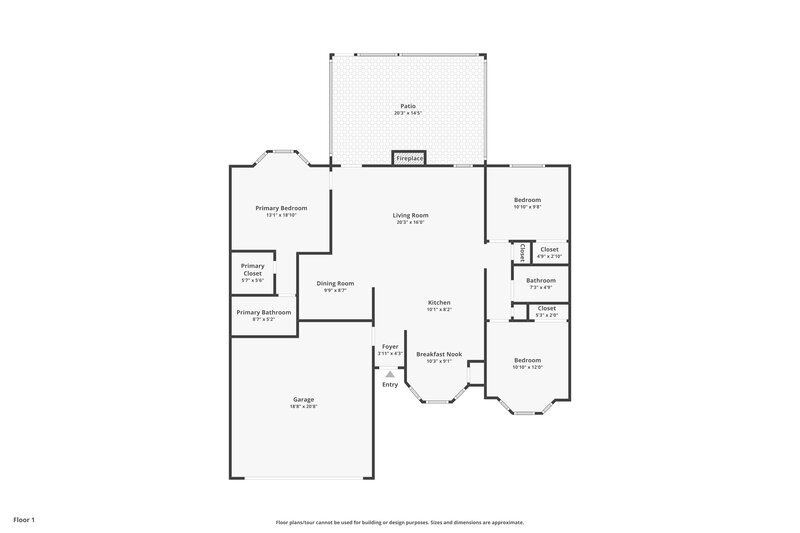 1,610/Mo, 2224 Minorcan St. Middleburg, FL 32068 Floor Plan View