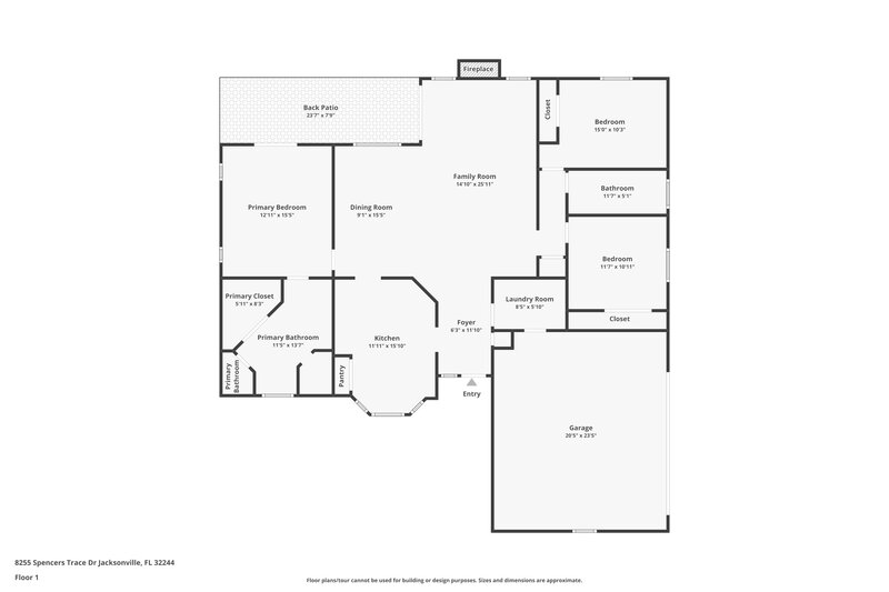 2,640/Mo, 8255 Spencers Trace Dr Jacksonville, FL 32244 Floor Plan View