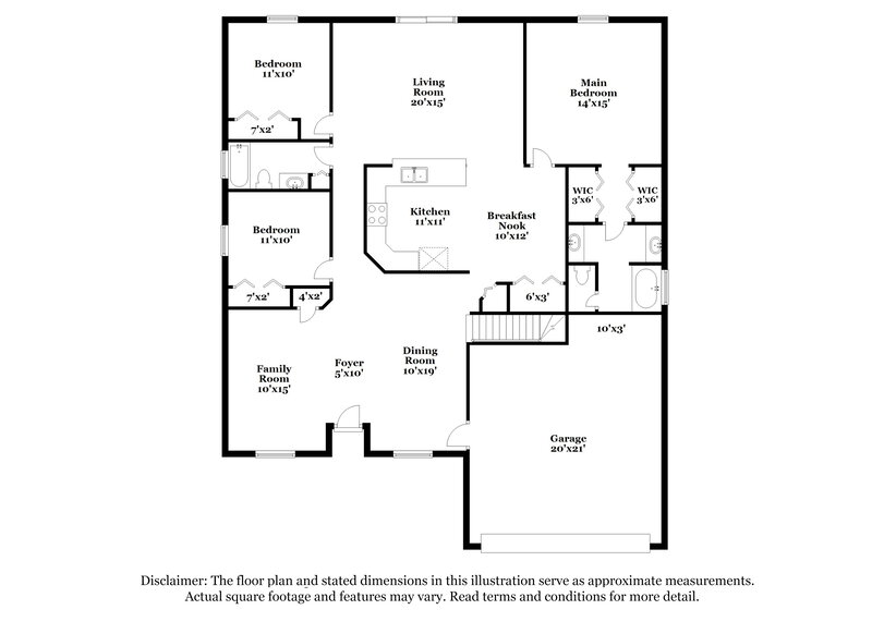 1,895/Mo, 3475 Shelley Dr Green Cove Springs, FL 32043 Floor Plan View