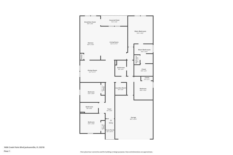 2,930/Mo, 1606 Creek Point Blvd Jacksonville, FL 32218 Floor Plan View