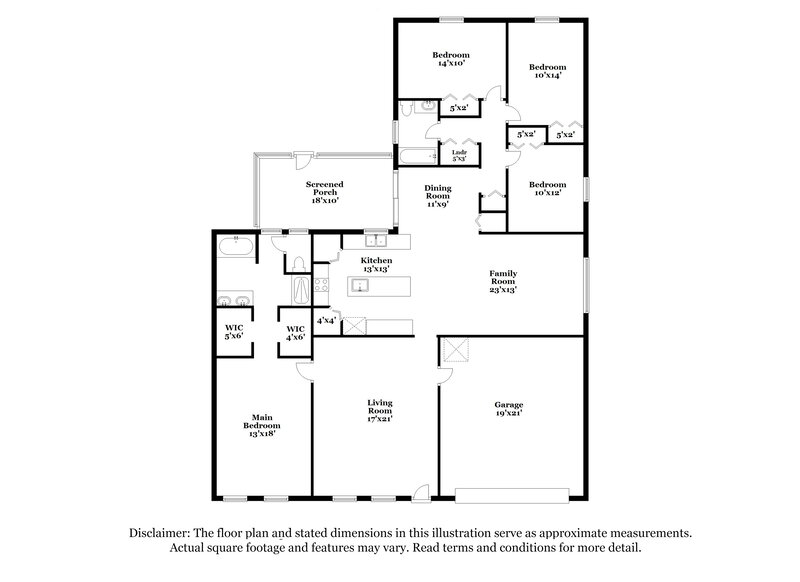 2,185/Mo, 4109 Clearbrook Cove Rd Jacksonville, FL 32218 Floor Plan View