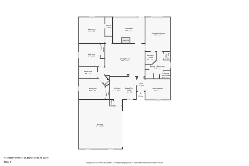 2,010/Mo, 1124 Native Dancer Ct Jacksonville, FL 32218 Floor Plan View