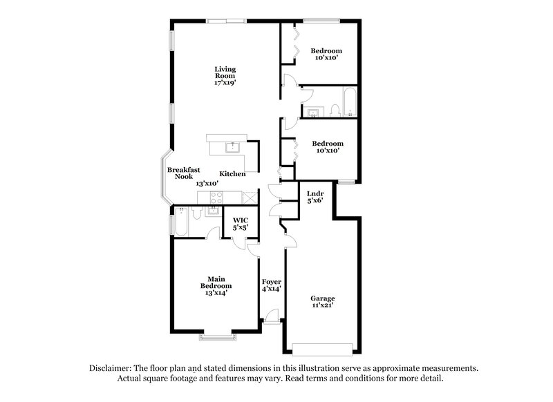 1,705/Mo, 8507 Long Meadow Ct Jacksonville, FL 32244 Floor Plan View
