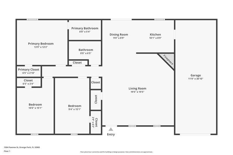 2,480/Mo, 1504 Pawnee St Orange Park, FL 32065 Floor Plan View