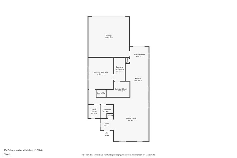 2,090/Mo, 734 Celebration Ln Middleburg, FL 32068 Floor Plan View