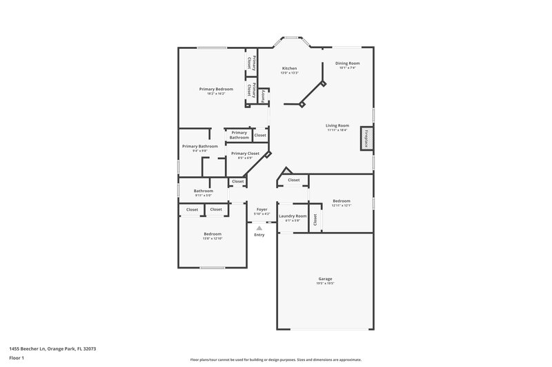 2,880/Mo, 1455 Beecher Ln Orange Park, FL 32073 Floor Plan View