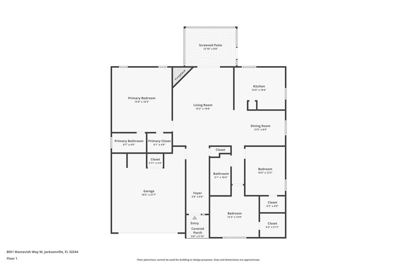 1,635/Mo, 8051 Mactavish Way W Jacksonville, FL 32244 Floor Plan View