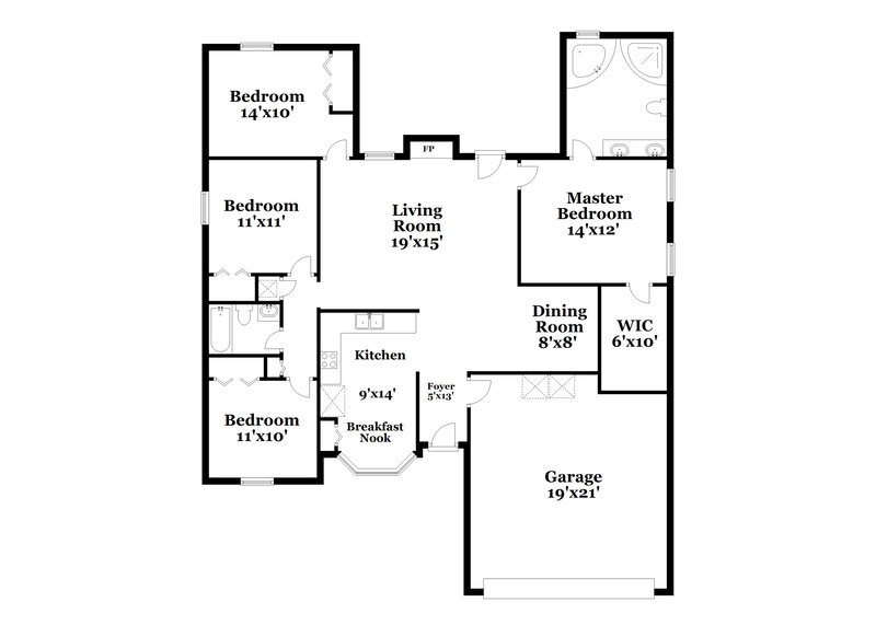 1,870/Mo, 11717 E Cherry Bark Dr Jacksonville, FL 32218 Floor Plan View