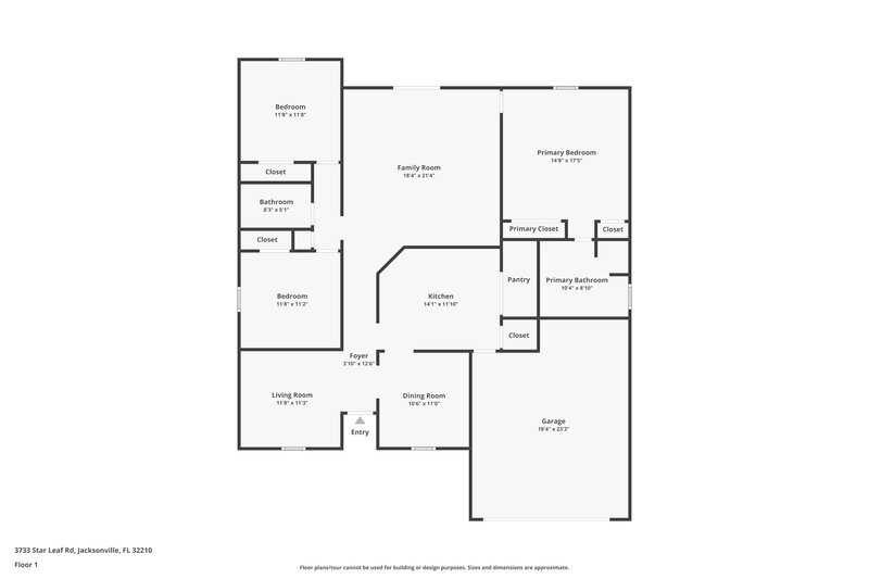 2,770/Mo, 3733 Star Leaf Rd Jacksonville, FL 32210 Floor Plan View