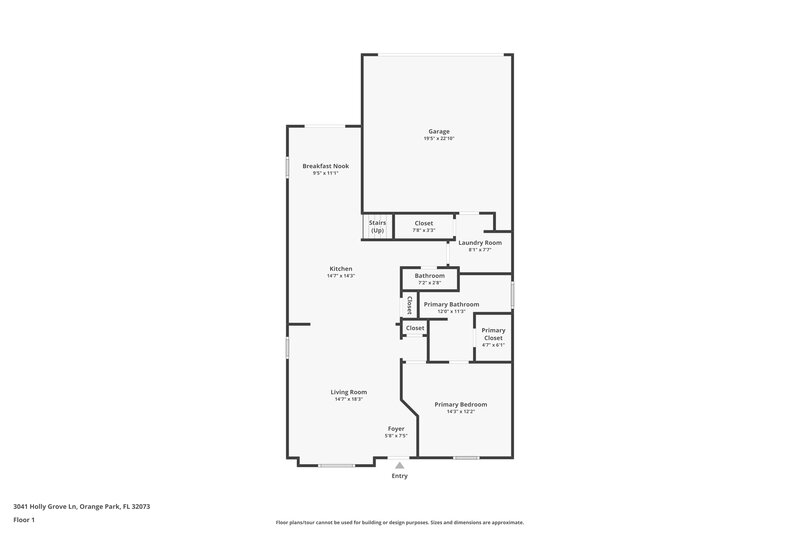 1,995/Mo, 3041 Holly Grove Ln Orange Park, FL 32073 Floor Plan View