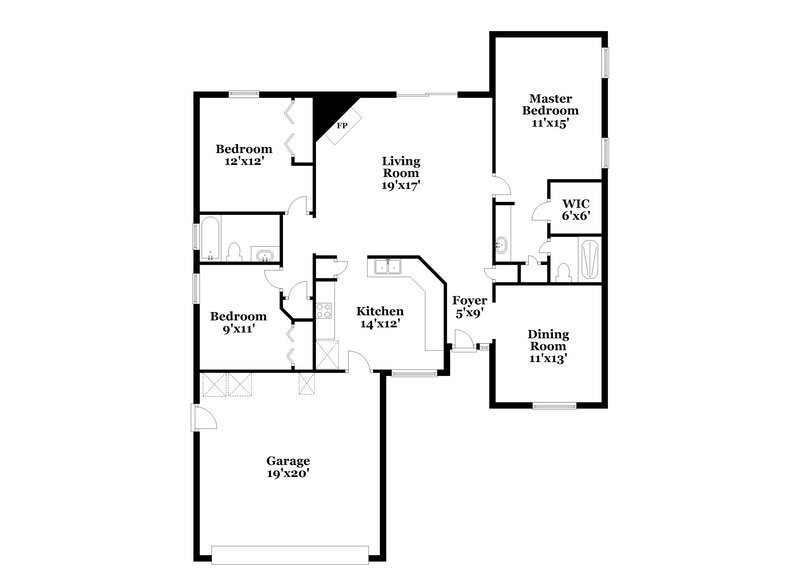 1,550/Mo, 7979 Mactavish Way N Jacksonville, FL 32244 Floor Plan View