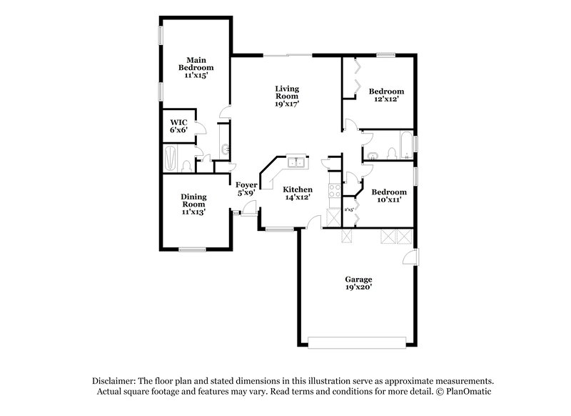 1,700/Mo, 2931 Biloxi Trl Middleburg, FL 32068 Floorplan View