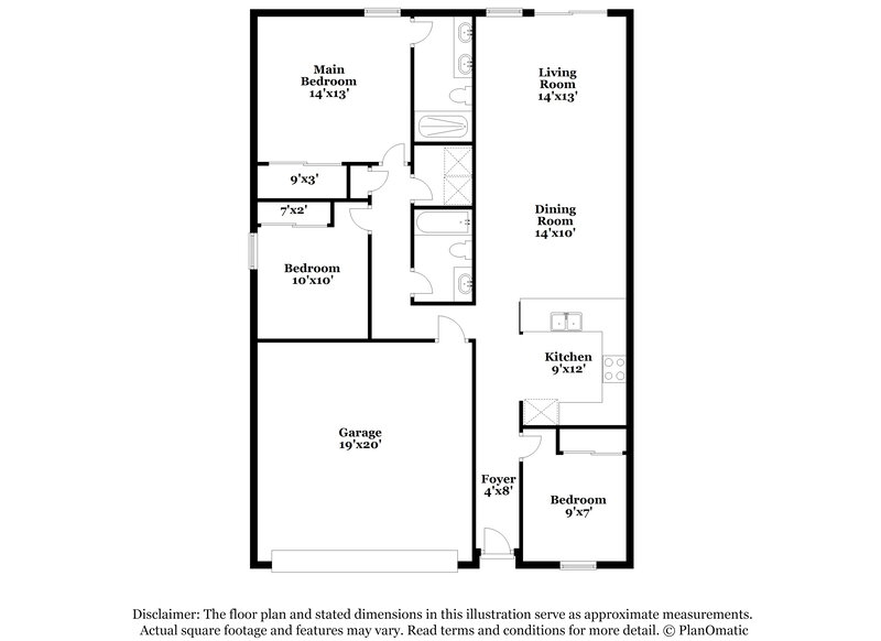 1,850/Mo, 11235 Margarets Landing Pl Jacksonville, FL 32218 Floor Plan View