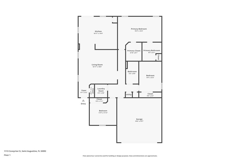 2,255/Mo, 1113 Coveyrise Ct Saint Augustine, FL 32092 Floor Plan View
