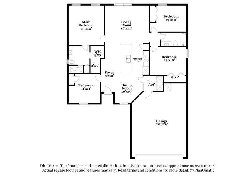 1,825/Mo, 6020 Patriots Landing Ln Jacksonville, FL 32244 Floor Plan View