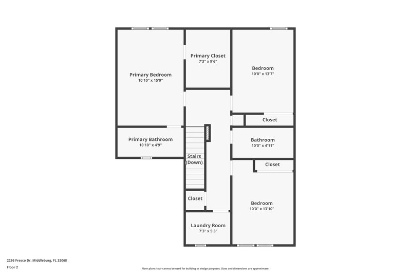 1,710/Mo, 2236 Fresco Dr Middleburg, FL 32068 Floor Plan View 2