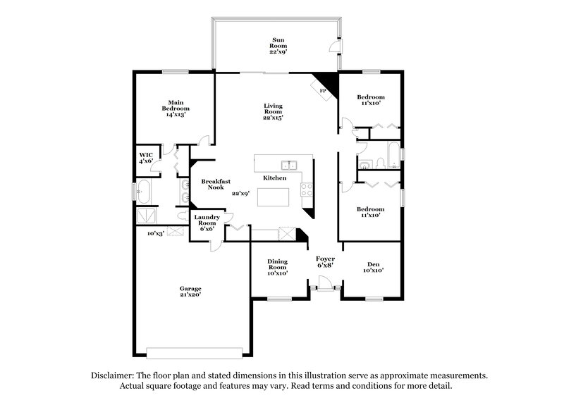 2,540/Mo, 2778 Ravine Hill Dr Middleburg, FL 32068 Floor Plan View