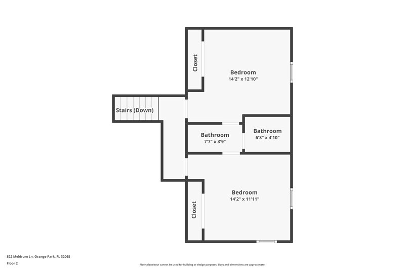 1,845/Mo, 522 Meldrum Ln Orange Park, FL 32065 Floor Plan View 2